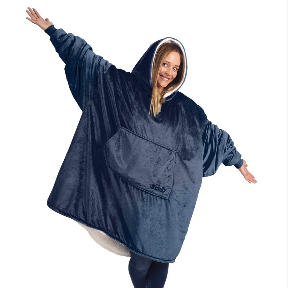 Comfy Navy Blue Oversized Hoodie Sweatshirt